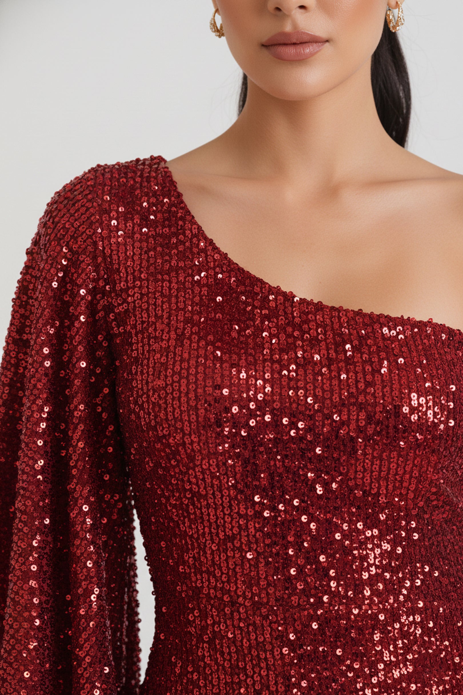 Sequin One Shoulder Dress