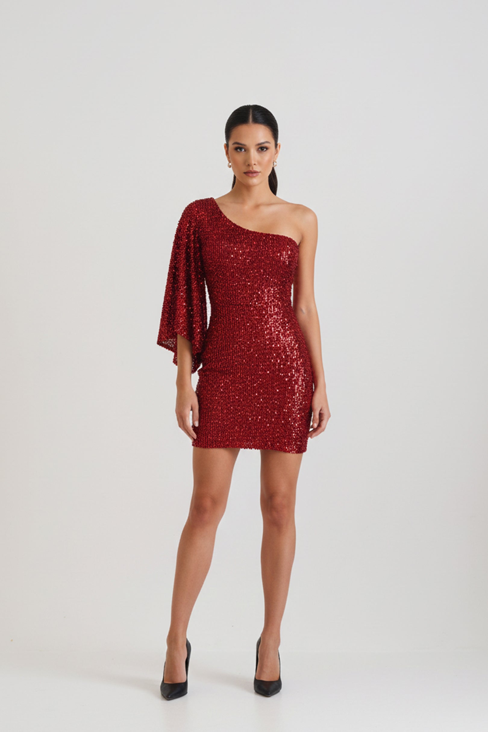 Sequin One Shoulder Dress