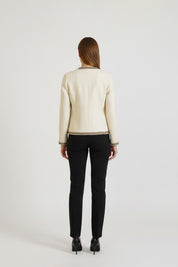 Ivory Tweed Coat
