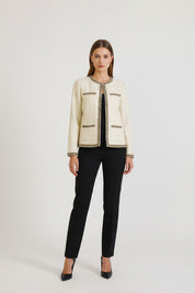 Ivory Tweed Coat