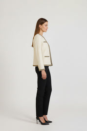 Ivory Tweed Coat