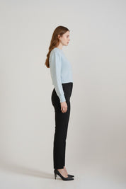 Powder Blue Pearl Drop Shoulder Sweater