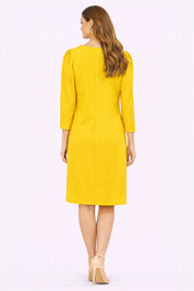Yellow Puff Sleeve Dress