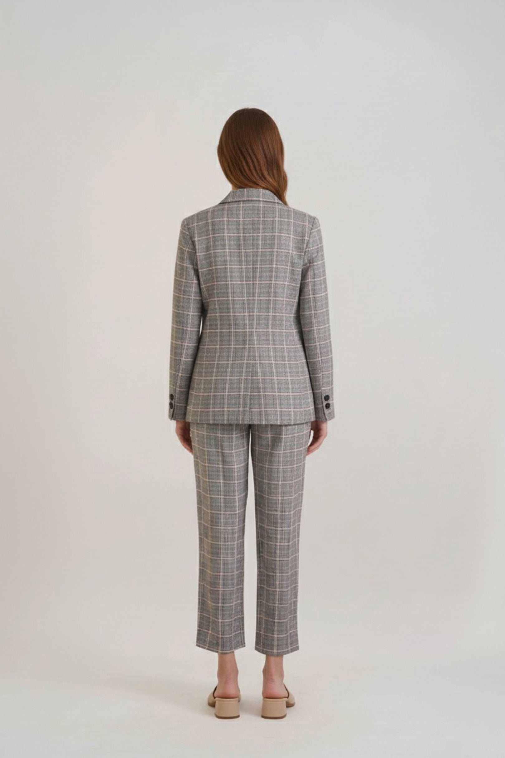 Brown and Grey Check Fallon Set