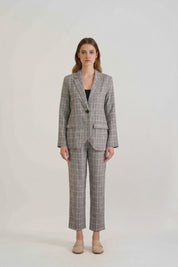 Brown and Grey Check Fallon Set