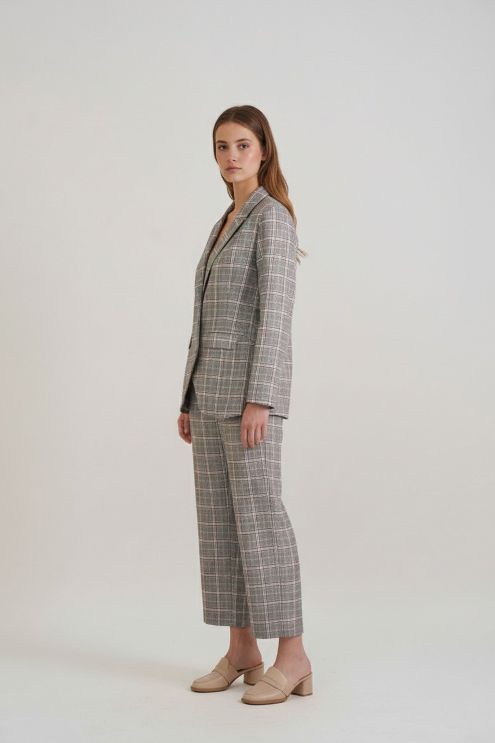 Brown and Grey Check Fallon Set