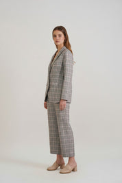 Brown and Grey Check Fallon Set