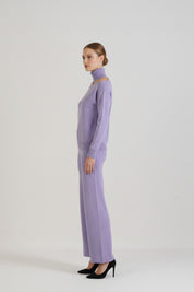 Lilac Turtle Neck Cut Out Co-Ord Set
