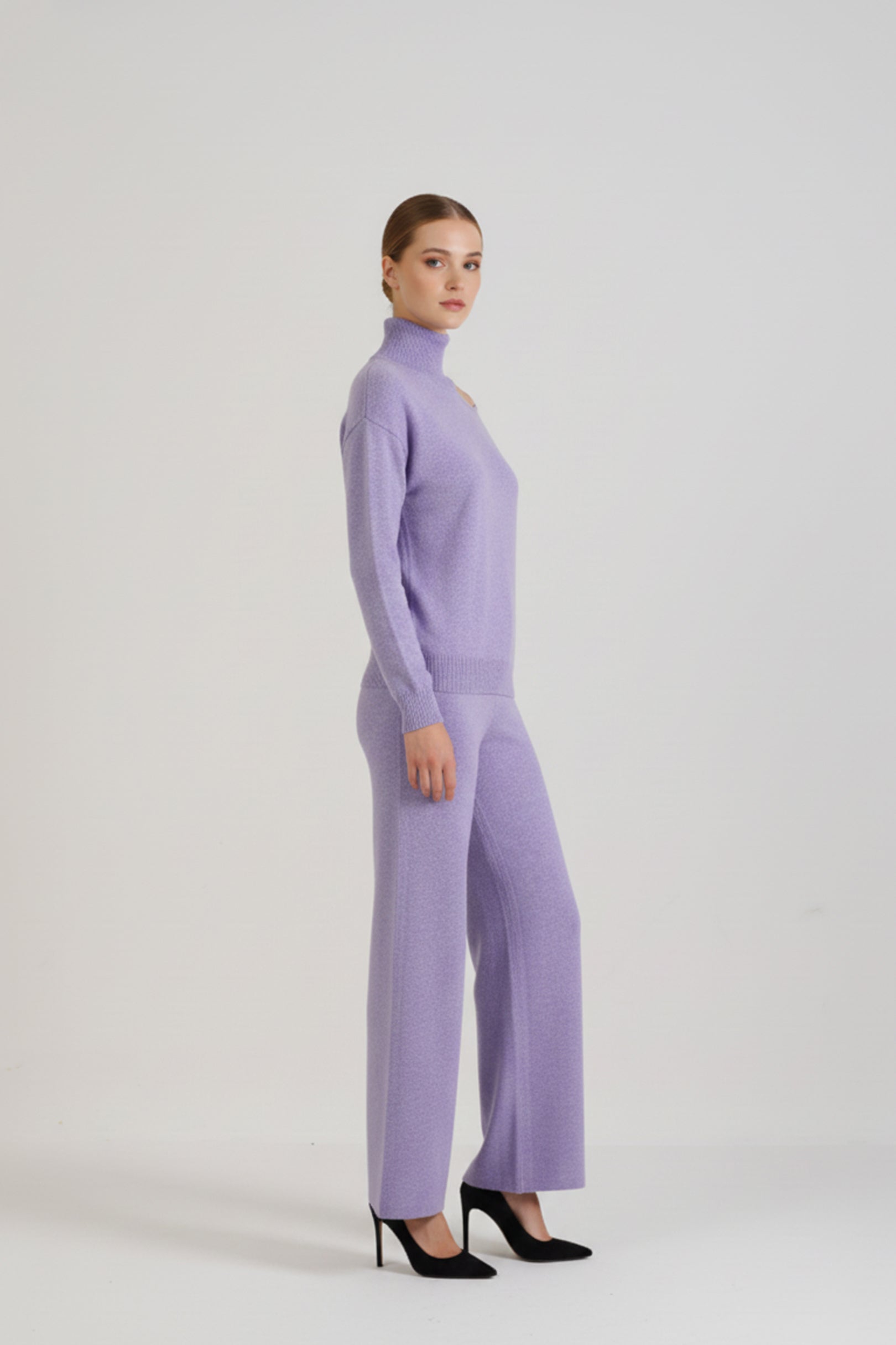 Lilac Turtle Neck Cut Out Co-Ord Set