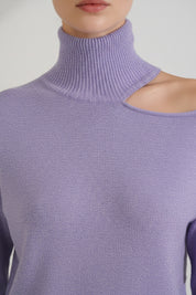 Lilac Turtle Neck Cut Out Co-Ord Set
