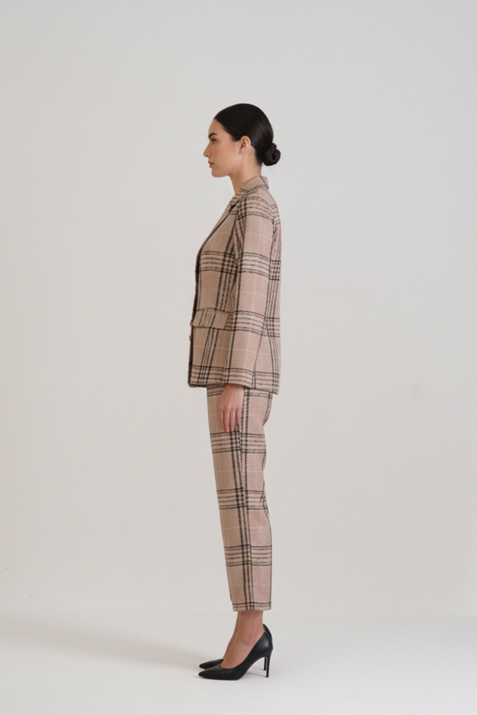 Beige Check Fallon set