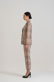 Beige Check Fallon set