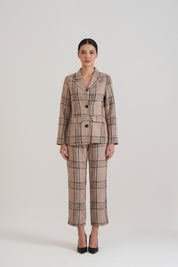 Beige Check Fallon set