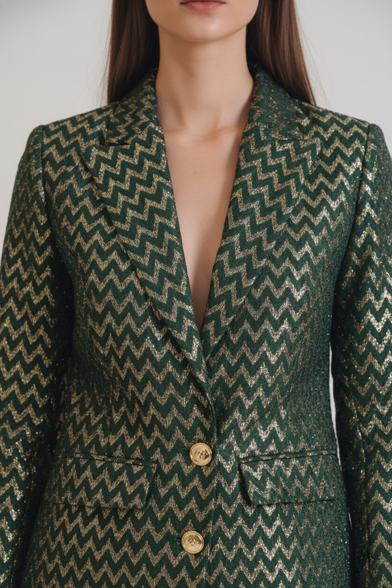 Bottle green jacquard Fallon Set