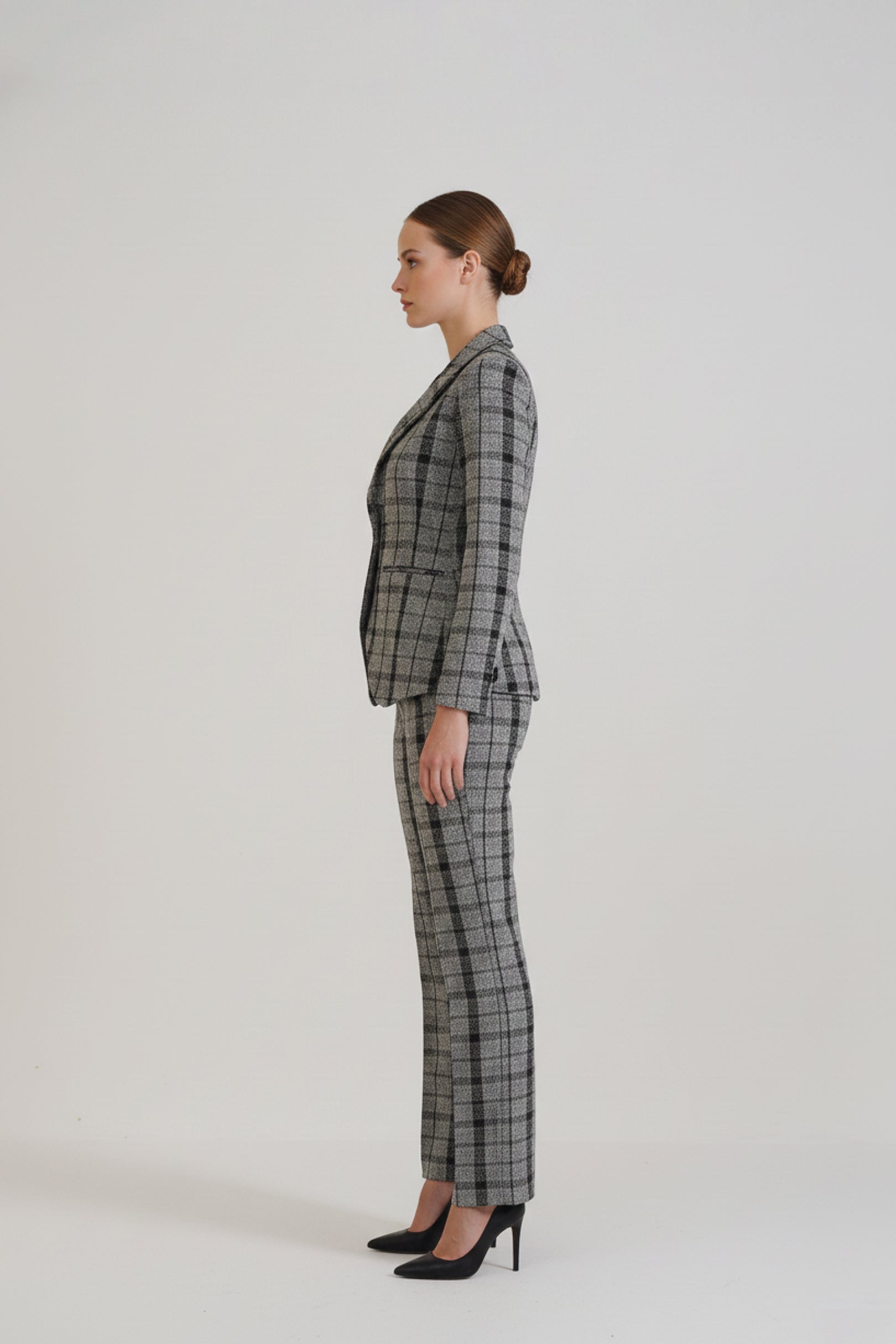 Grey Check Fallon Set