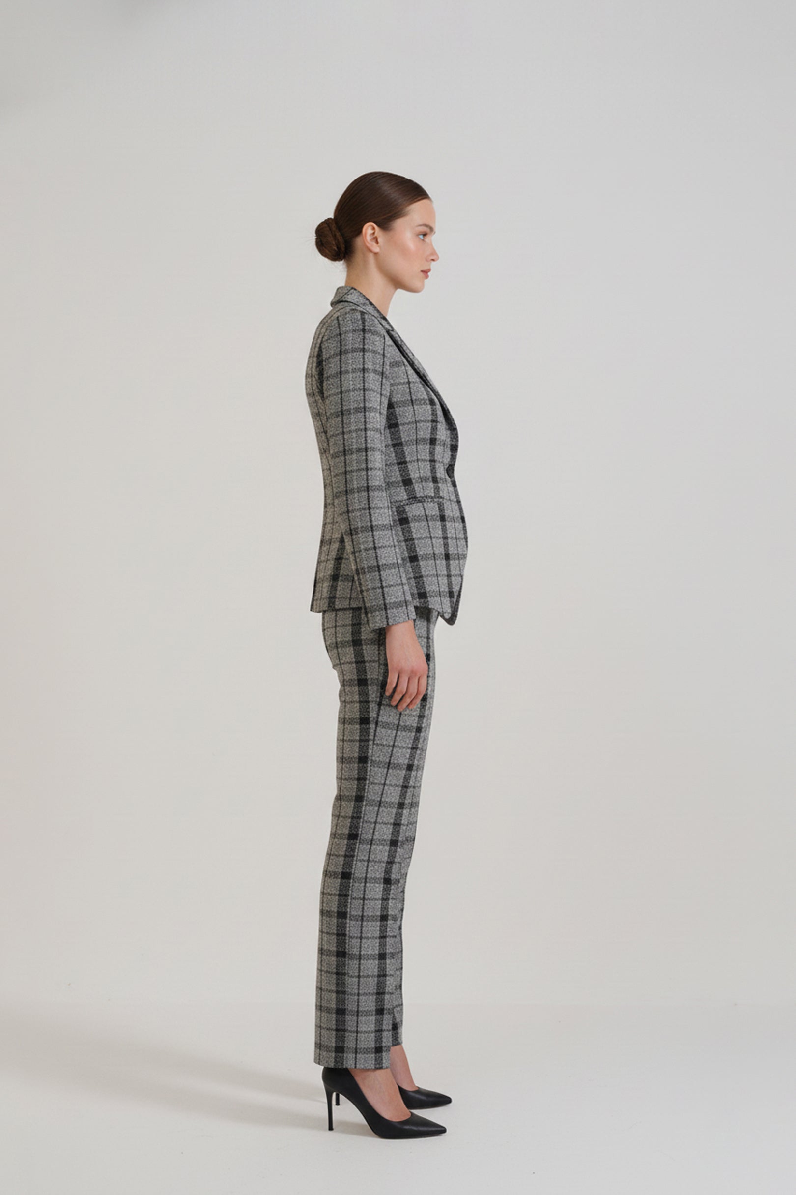 Grey Check Fallon Set