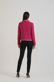 Hot Pink Tweed Coat