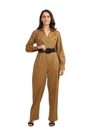 Camel Utility Jumpsuit