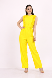 Yellow Ruffle Jumpsuit