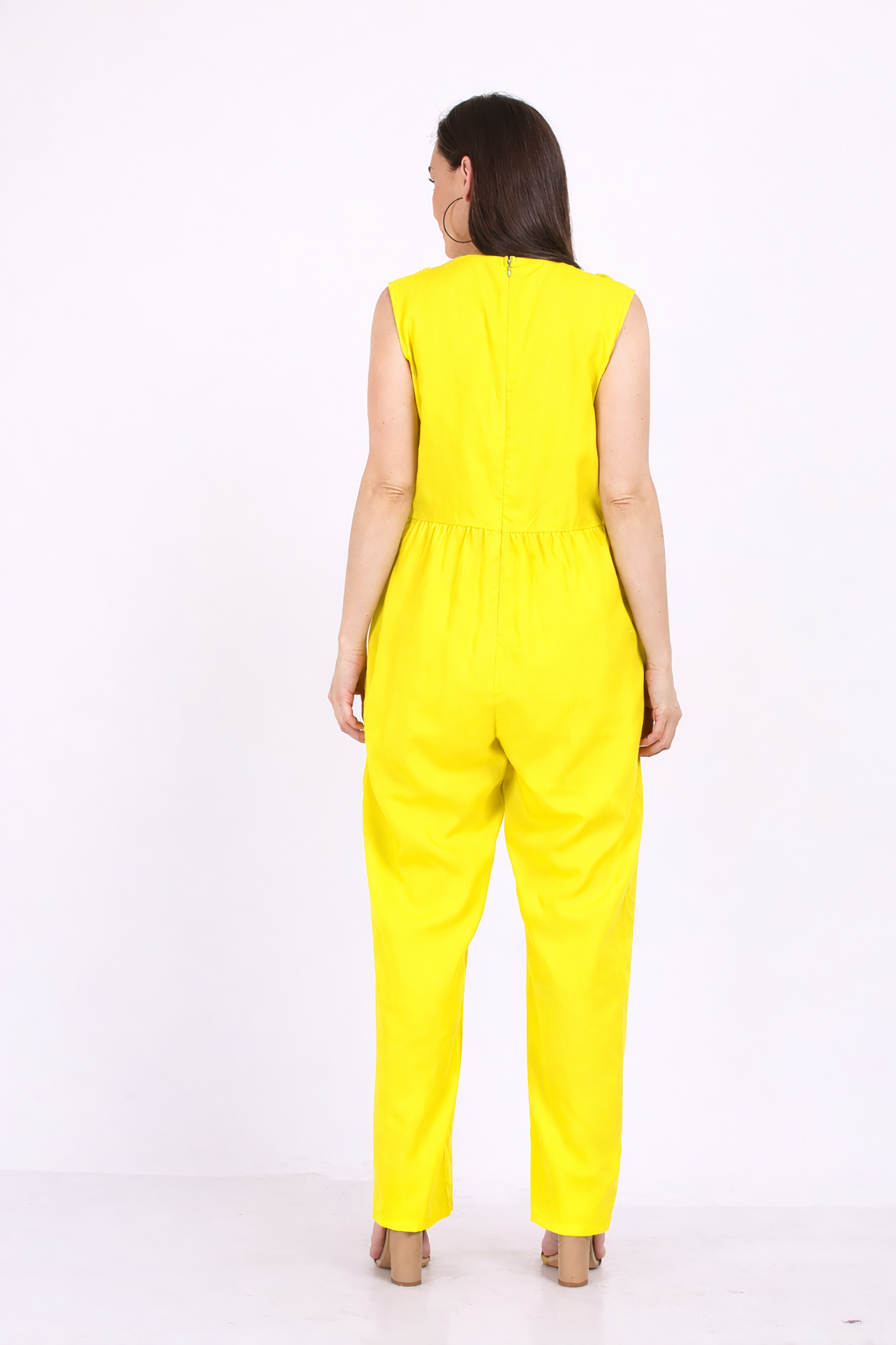 Yellow Ruffle Jumpsuit
