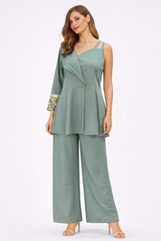 Mint One Shoulder Co-ord Set