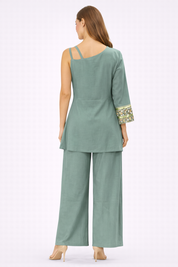 Mint One Shoulder Co-ord Set
