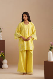 Neck Loop Embroidered Kurta & Pant Set