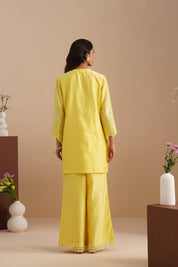 Neck Loop Embroidered Kurta & Pant Set