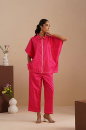 Dual-stitch Detailing Poplin Set