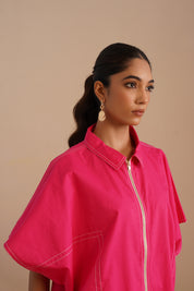 Dual-stitch Detailing Poplin Set