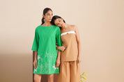 Poplin Boat Neck Box Dress