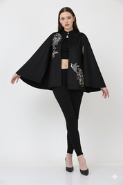 Black Suede Cape