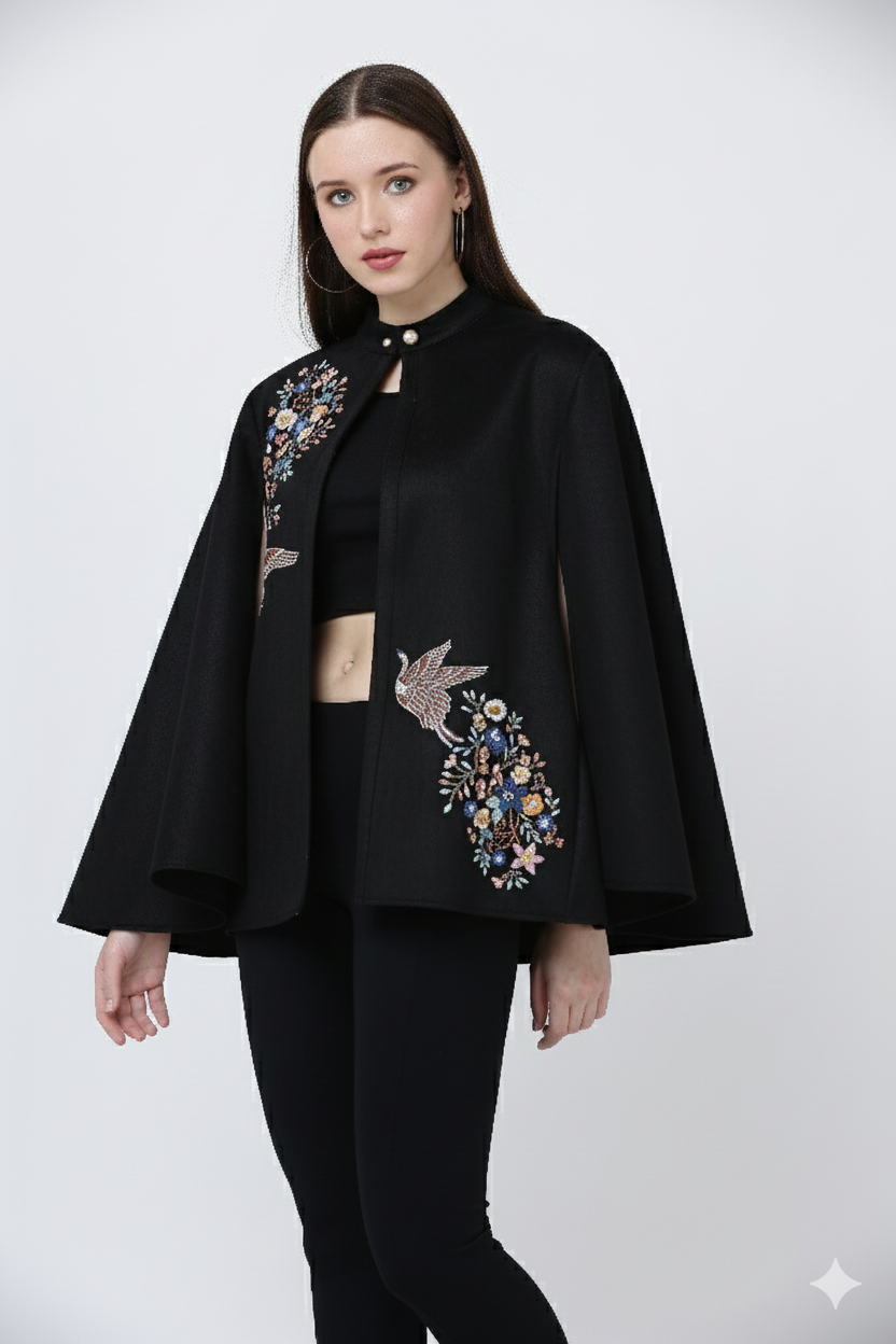 Black Suede Cape