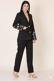 Black Fallon Sleeve Coat