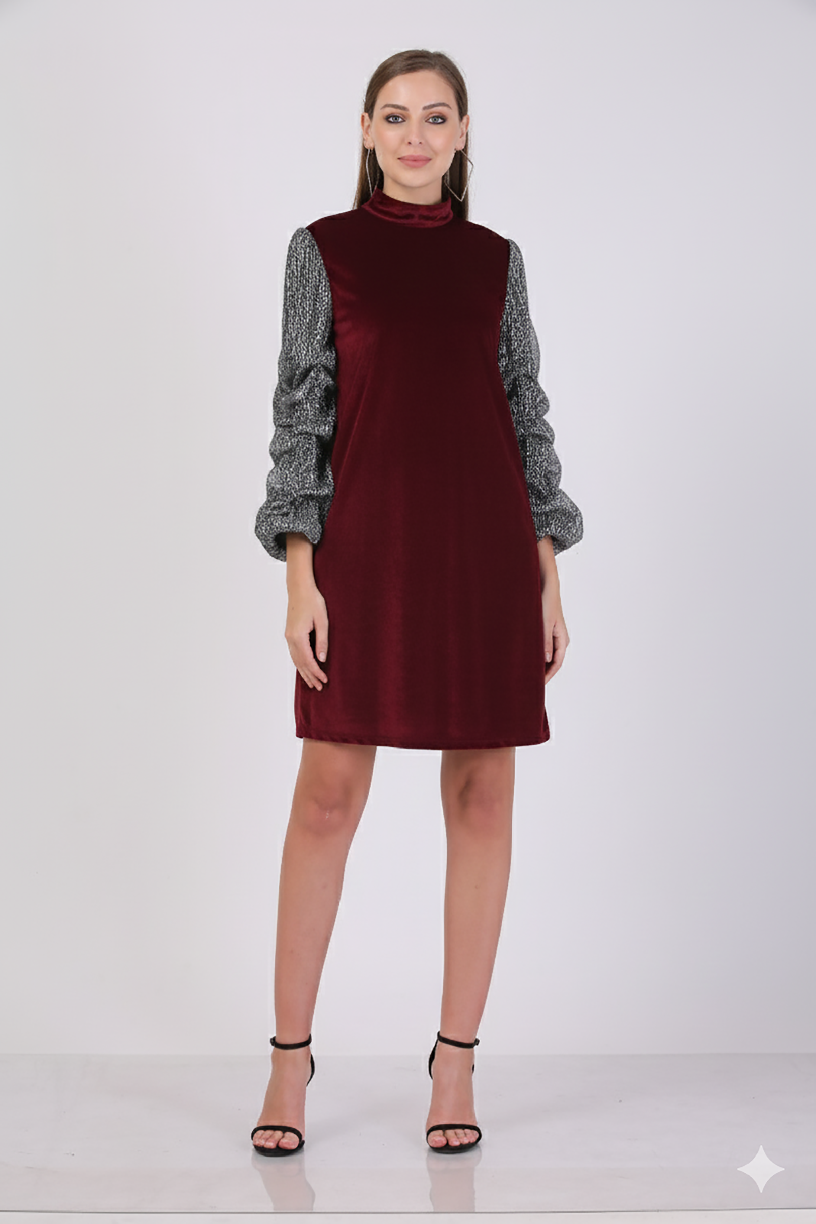 Maroon Velvet Cedar dress