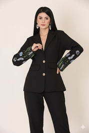 Black Fallon Sleeve Coat