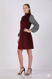 Maroon Velvet Cedar dress