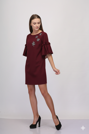 Maroon Box Dress