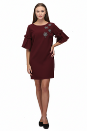 Maroon Box Dress