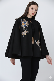 Black Suede Cape