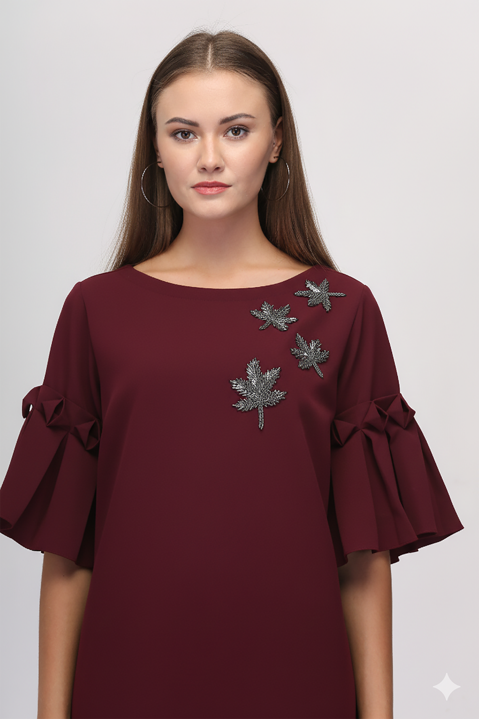 Maroon Box Dress