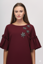 Maroon Box Dress