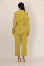 Lime Green Fallon Pintuck Coat Set