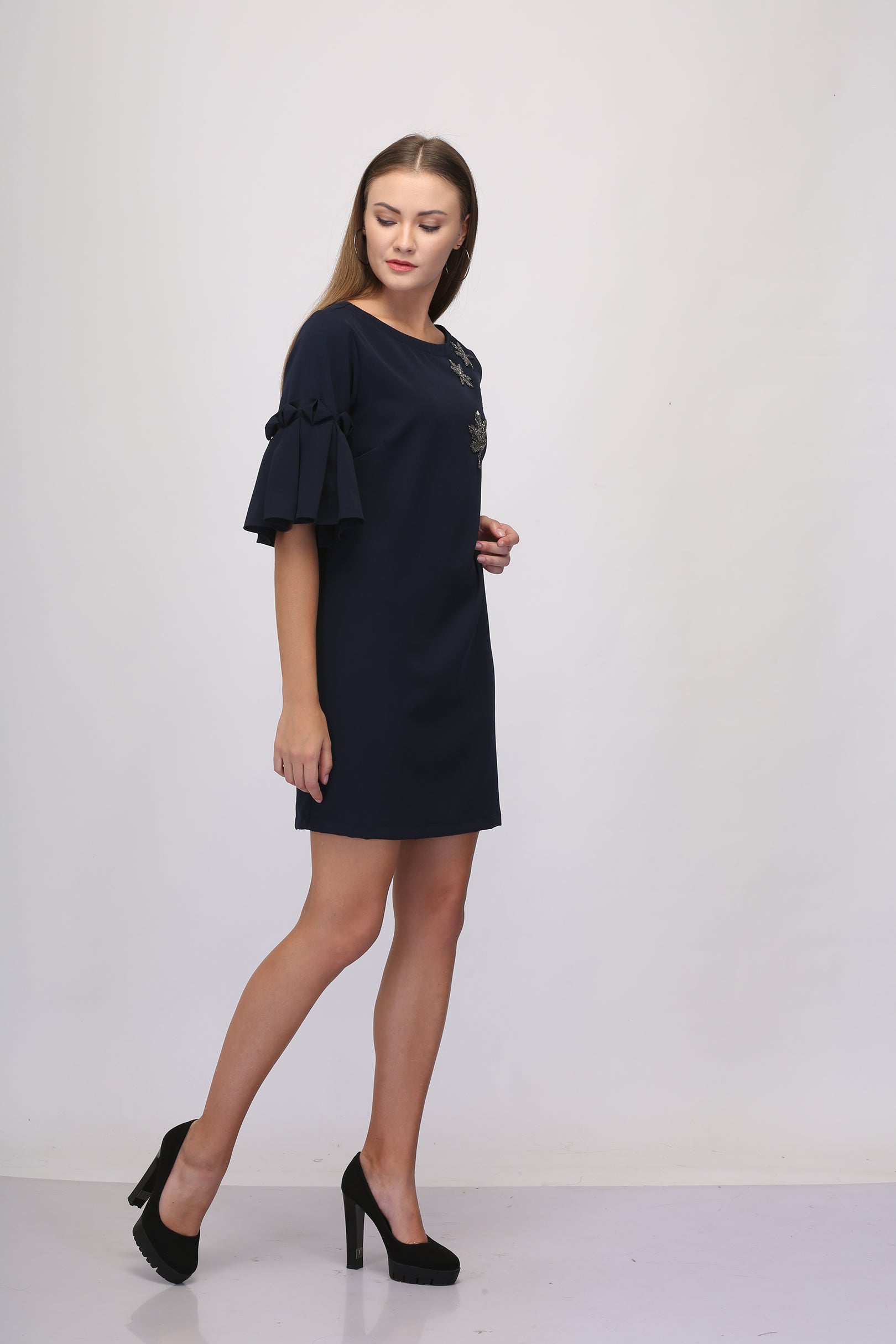Navy Box Dress