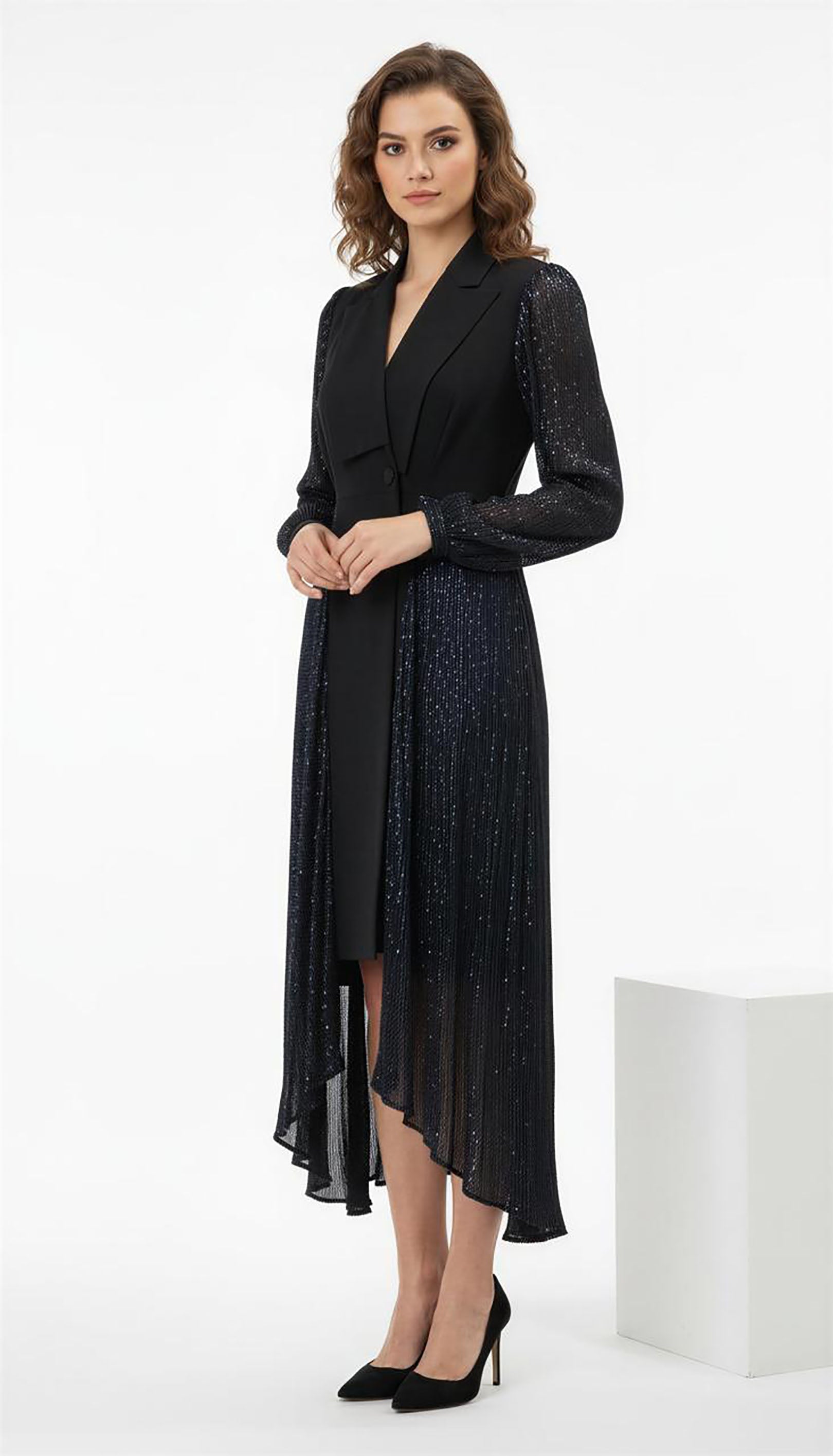 Black Asymmetrical Mars Dress