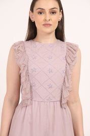 Mauve Ruffle Jumpsuit